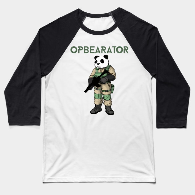 Tactical Panda Baseball T-Shirt by Patrif167